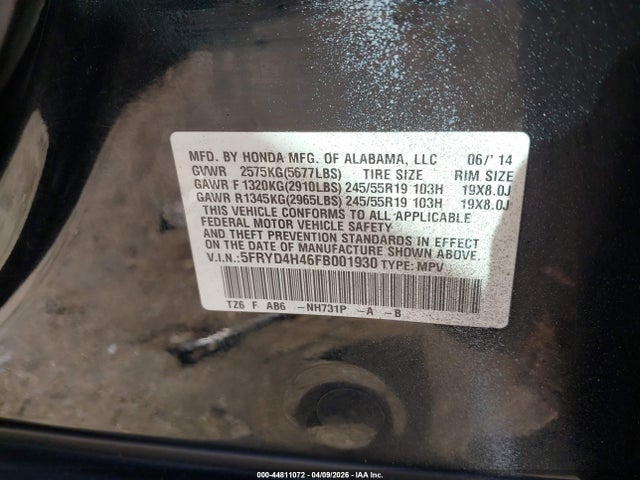 Aukcja sprzedaży 2015 Acura Mdx Technology Package, vin: 5FRYD4H46FB001930, numer aukcji: 44811072