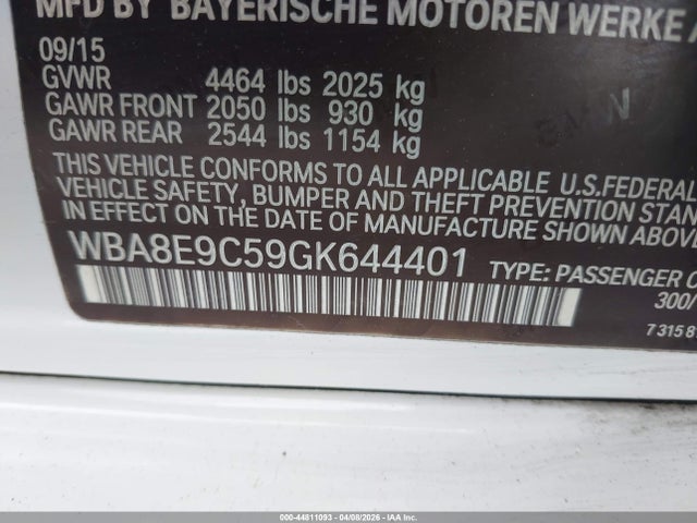 2016 BMW 328I WBA8E9C59GK644401 Photo 8