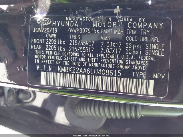 Продаж на аукціоні авто 2020 Hyundai Kona Sel, vin: KM8K22AA6LU408615, номер лоту: 44811116