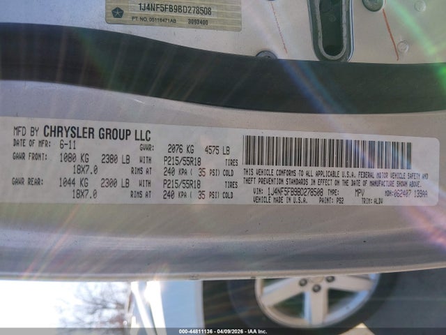 2011 JEEP COMPASS 1J4NF5FB9BD278508 Photo 8