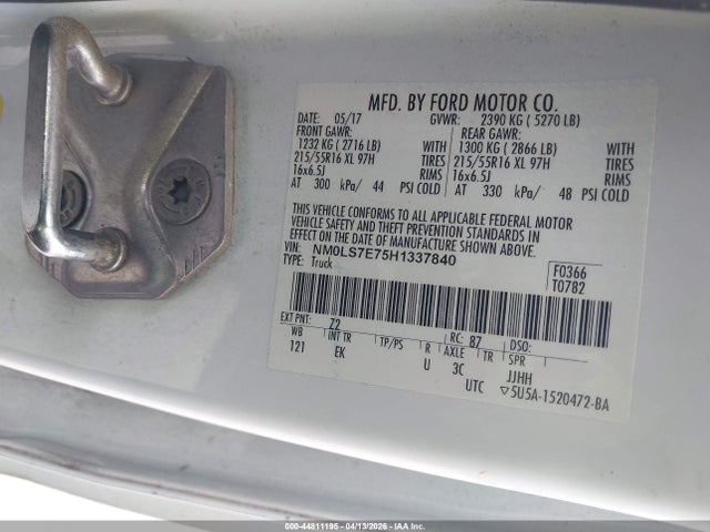 NM0LS7E75H1337840 Ford Transit Connect Xl