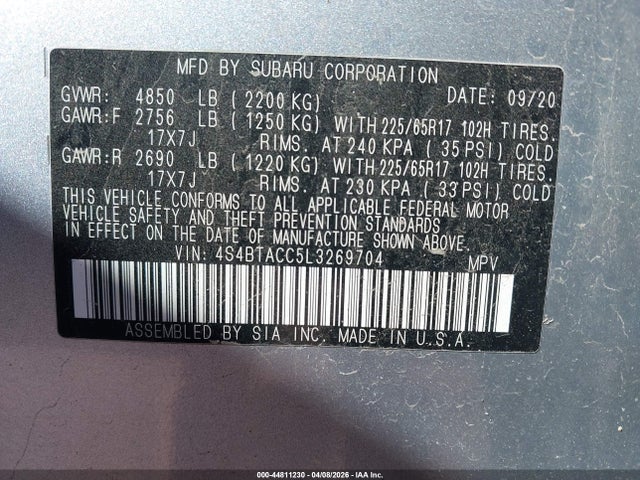 4S4BTACC5L3269704 Subaru Outback Premium