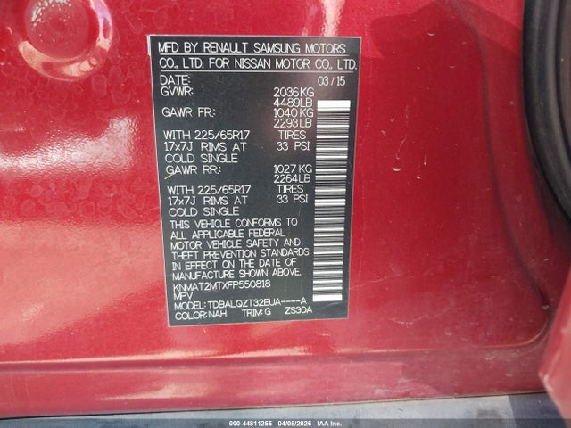 Nissan ROGUE SV 2015 KNMAT2MTXFP550818 Image 9