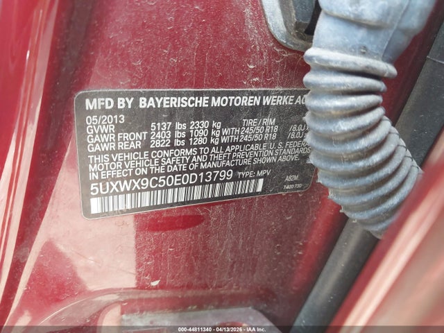 44811340 :رقم المزاد ، 5UXWX9C50E0D13799 vin ، 2014 Bmw X3 Xdrive28i مزاد بيع