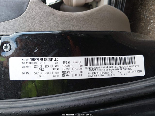 2014 Chrysler Town & Country Touring-l მანქანა იყიდება აუქციონზე, vin: 2C4RC1CG1ER259350, აუქციონის ნომერი: 44811384