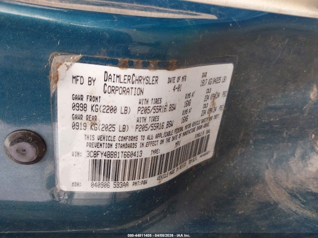 Aukcja sprzedaży 2001 Chrysler Pt Cruiser, vin: 3C8FY4BB81T660413, numer aukcji: 44811405