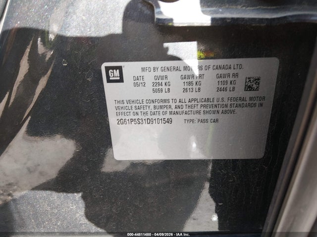 2013 Cadillac Xts Luxury მანქანა იყიდება აუქციონზე, vin: 2G61P5S31D9101549, აუქციონის ნომერი: 44811480