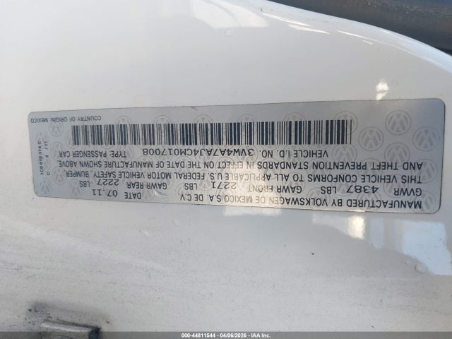 Aukcja sprzedaży 2012 Volkswagen Jetta Gli Autobahn, vin: 3VW4A7AJ4CM017008, numer aukcji: 44811544