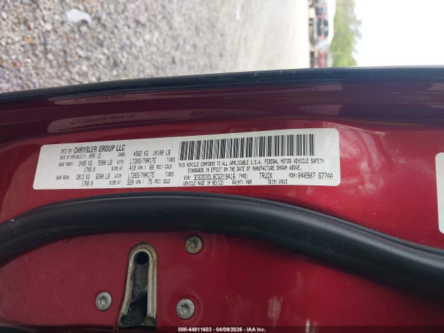 44811603 :رقم المزاد ، 3C63D3DL8CG219416 vin ، 2012 Ram 3500 Slt مزاد بيع