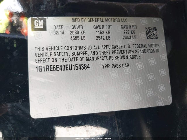 Chevrolet Volt 2014 1G1RE6E40EU154384 Image 9