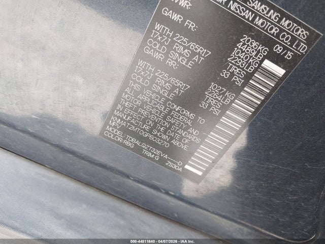 Продаж на аукціоні авто 2016 Nissan Rogue Sv, vin: KNMAT2MT0GP603270, номер лоту: 44811640
