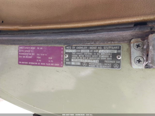 1974 MERCEDES-BENZ 450 10704412016415 Photo 8