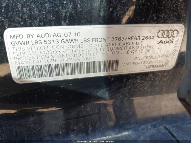 44811719 :رقم المزاد ، WAUFGAFB7BN015358 vin ، 2011 Audi A6 3.0 Premium مزاد بيع