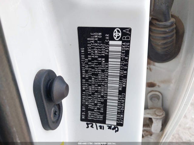 2019 Toyota Corolla Se მანქანა იყიდება აუქციონზე, vin: 5YFBURHE6KP862763, აუქციონის ნომერი: 44811794