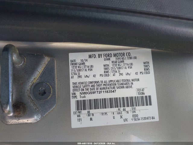 Ford Transit Connect Xlt 2015 NM0GS9F72F1183547 Image 9