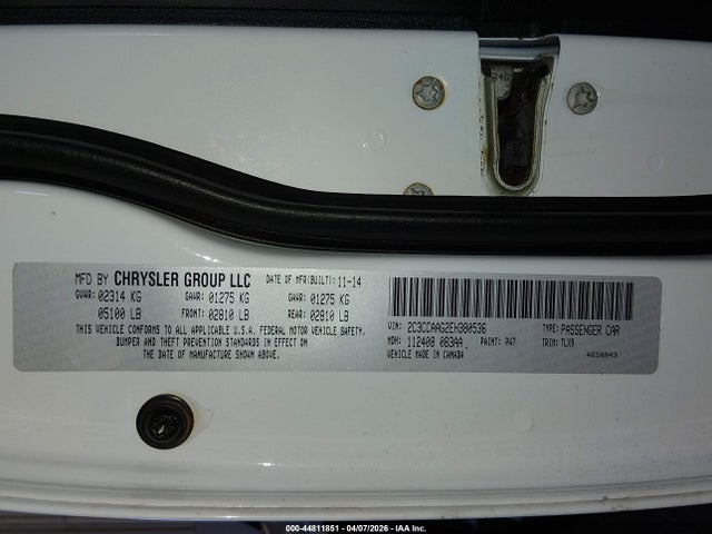 44811851 :رقم المزاد ، 2C3CCAAG2EH380536 vin ، 2014 Chrysler 300 مزاد بيع