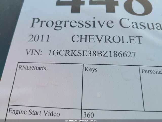 44812041 :رقم المزاد ، 1GCRKSE38BZ186627 vin ، 2011 Chevrolet Silverado 1500 Lt مزاد بيع