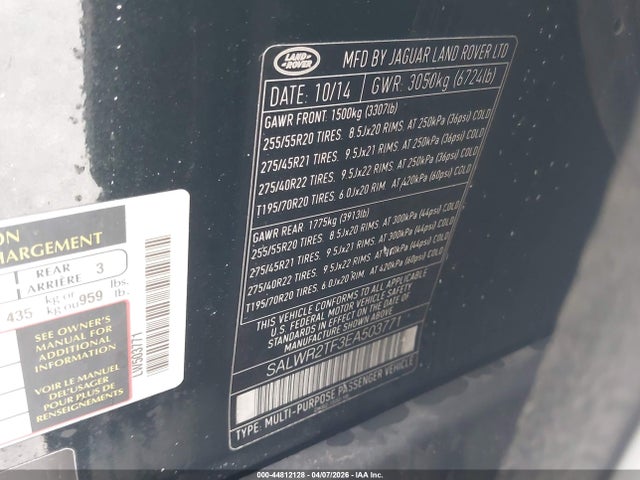 2014 LAND ROVER RANGE ROVER SPORT SALWR2TF3EA503771 Photo 8