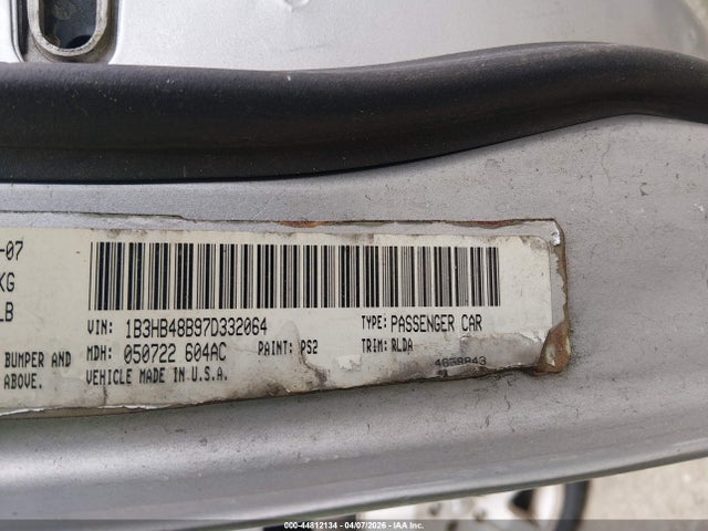 Продажа на аукционе авто 2007 Dodge Caliber Sxt, vin: 1B3HB48B97D332064, номер лота: 44812134
