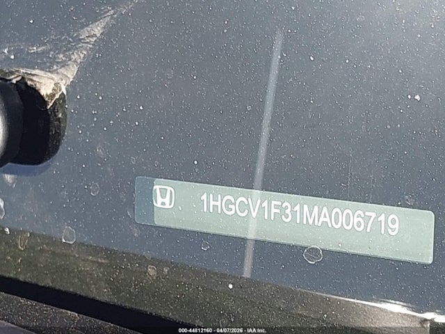 2021 HONDA ACCORD 1HGCV1F31MA006719 Photo 8