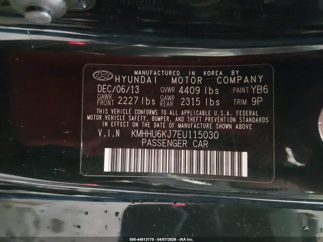 KMHHU6KJ7EU115030 Hyundai Genesis 3.8 Ultimate