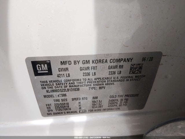 Продажа на аукционе авто 2020 Buick Encore Gx Fwd Select, vin: KL4MMDS22LB131039, номер лота: 44812192