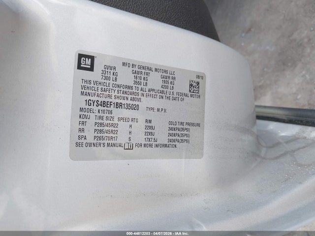 2011 CADILLAC ESCALADE 1GYS4BEF1BR135020 Photo 8