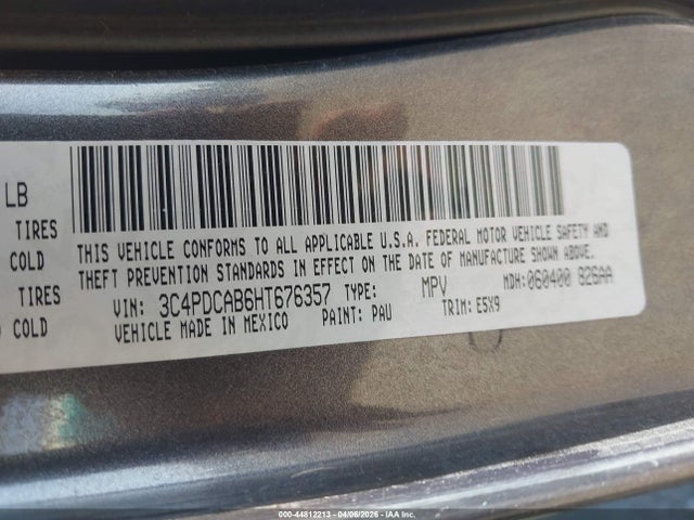 2017 DODGE JOURNEY 3C4PDCAB6HT676357 Photo 8