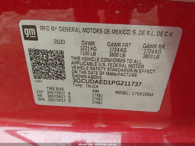 2023 CHEVROLET SILVERADO 1500 3GCUDAED1PG211737 Photo 8