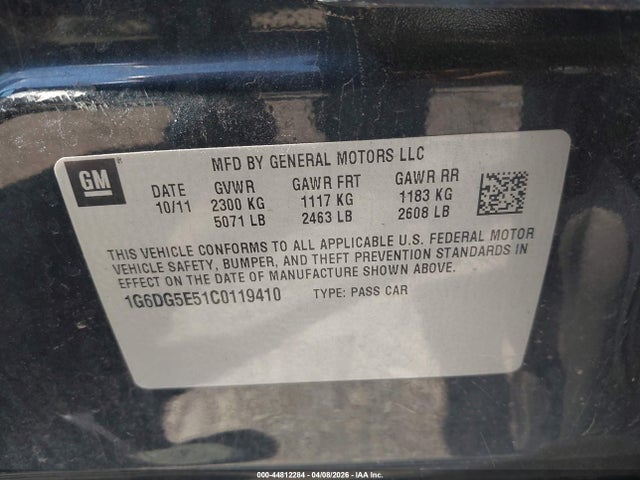 2012 CADILLAC CTS 1G6DG5E51C0119410 Photo 8