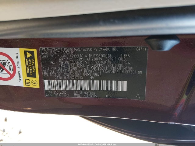 Aukcja sprzedaży 2015 Lexus Rx 350, vin: 2T2BK1BA5FC257793, numer aukcji: 44812290