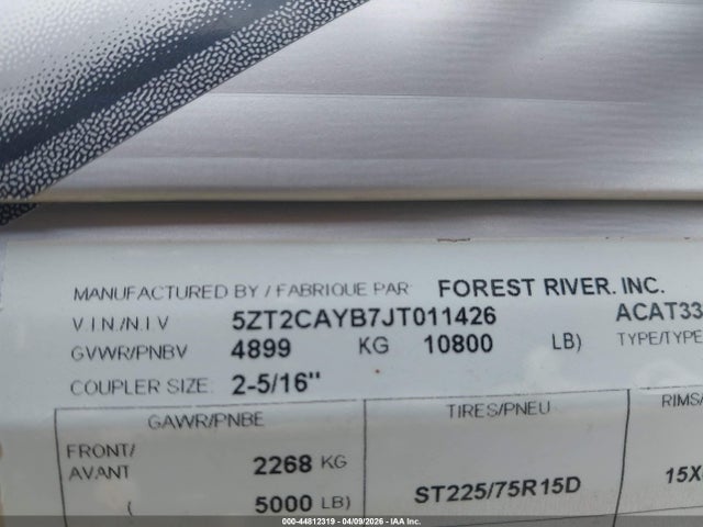 Coachmen Catalina 2017 5ZT2CAYB7JT011426 Image 9