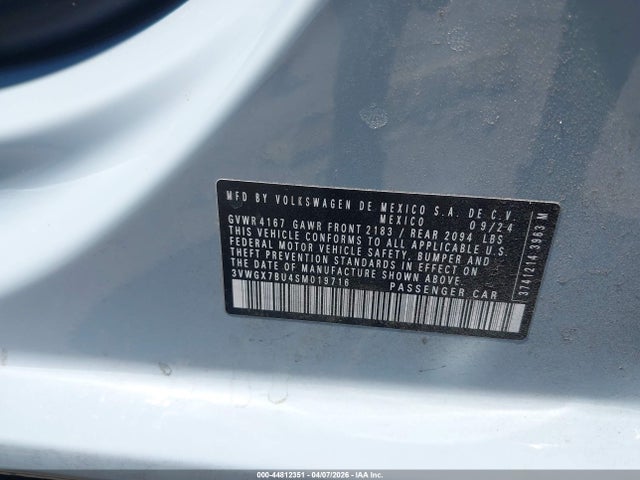 3VWGX7BU4SM019716 Volkswagen Jetta 1.5t Sel