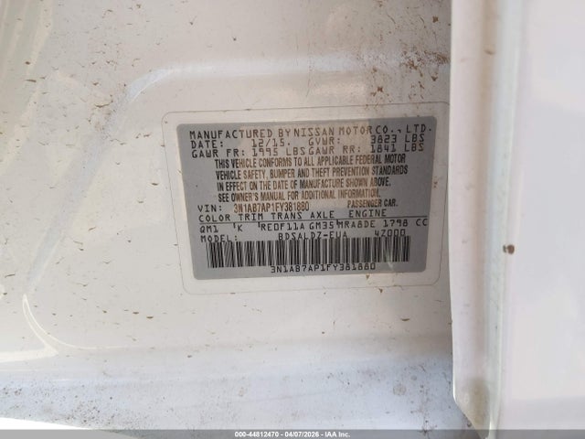 Nissan SENTRA SV 2015 3N1AB7AP1FY381880 Image 9