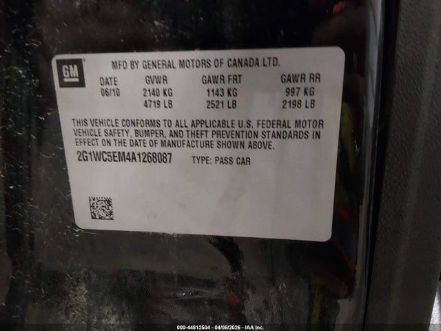 Aukcja sprzedaży 2010 Chevrolet Impala Ltz, vin: 2G1WC5EM4A1268087, numer aukcji: 44812504