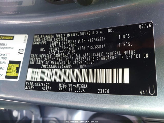 7MUBAAAG7TV186084 Toyota Corolla Cross Le