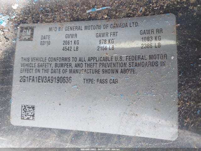 Продаж на аукціоні авто 2010 Chevrolet Camaro 1ls, vin: 2G1FA1EV3A9190636, номер лоту: 44812693