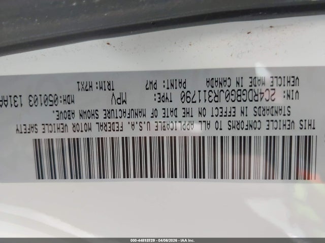 2C4RDGBG0JR311790 Dodge Grand Caravan Se