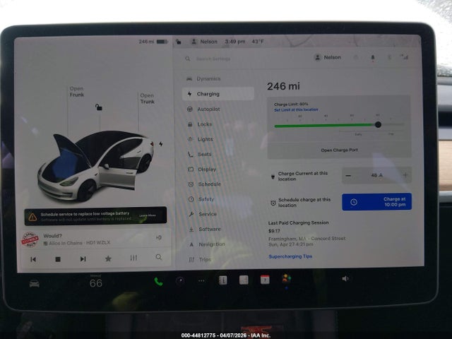 Aukcja sprzedaży 2021 Tesla Model 3 Long Range Dual Motor All-wheel Drive, vin: 5YJ3E1EBXMF056355, numer aukcji: 44812775