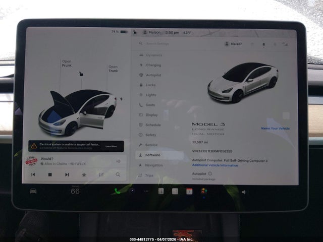 Aukcja sprzedaży 2021 Tesla Model 3 Long Range Dual Motor All-wheel Drive, vin: 5YJ3E1EBXMF056355, numer aukcji: 44812775