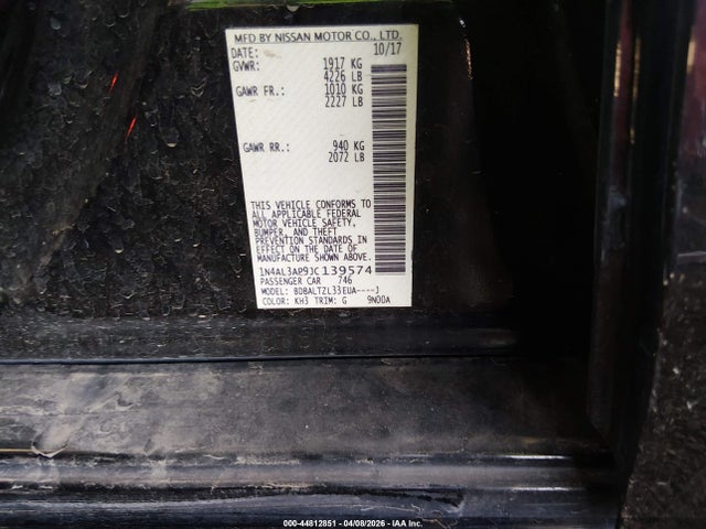 1N4AL3AP9JC139574 Nissan Altima 2.5 Sl