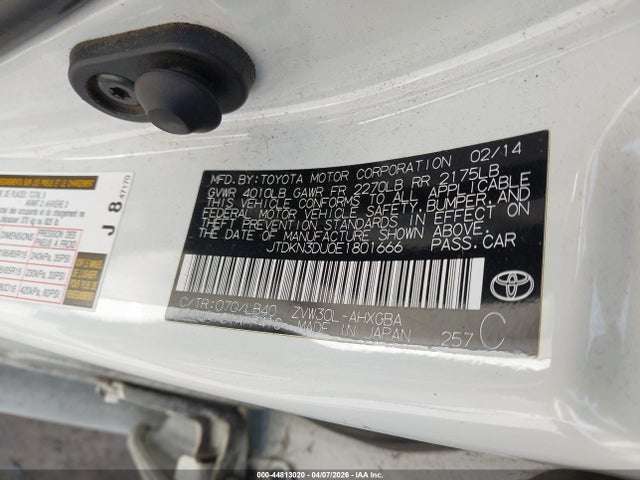 Toyota Prius Four 2014 JTDKN3DU0E1801666 Image 9