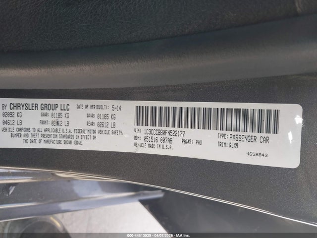 2015 CHRYSLER 200 1C3CCCBB0FN522177 Photo 8