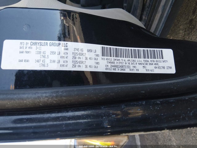 2011 CHRYSLER TOWN & COUNTRY 2A4RR8DG4BR721931 Photo 8