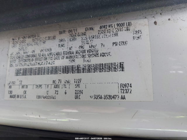 Aukcja sprzedaży 2015 Ford Transit-250, vin: 1FTNR1ZMXFKA77429, numer aukcji: 44813117