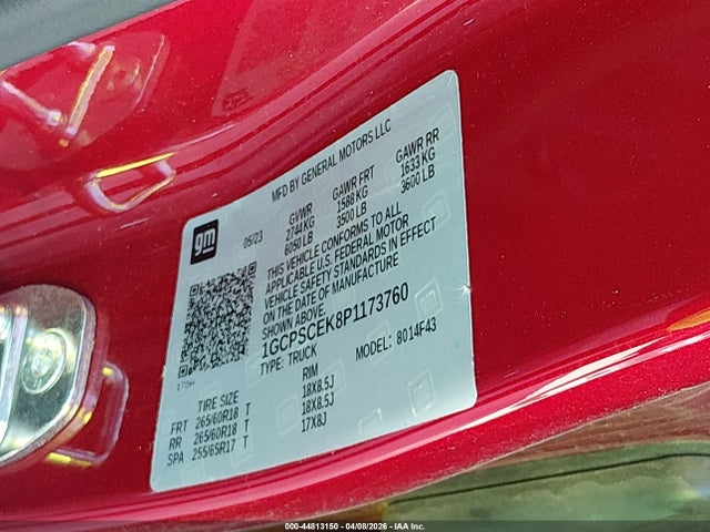 Продаж на аукціоні авто 2023 Chevrolet Colorado 2wd  Short Box Lt, vin: 1GCPSCEK8P1173760, номер лоту: 44813150