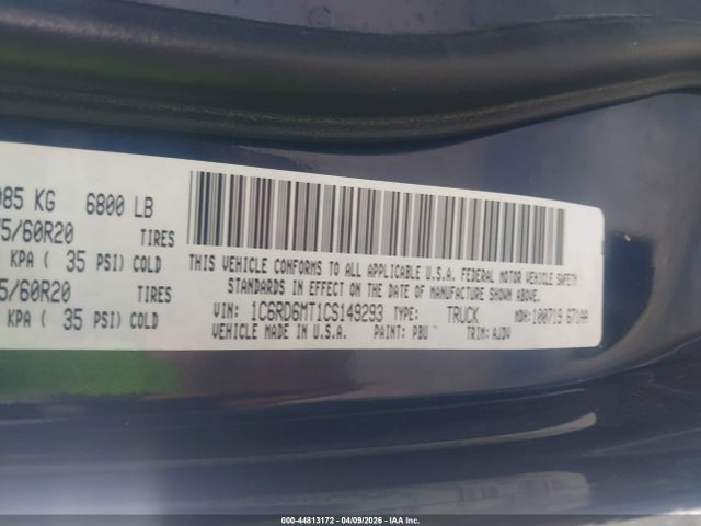 2012 RAM 1500 1C6RD6MT1CS149293 Photo 8