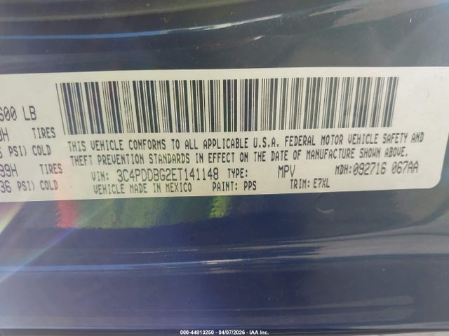 2014 DODGE JOURNEY 3C4PDDBG2ET141148 Photo 8