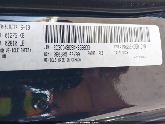 2019 DODGE CHARGER 2C3CDXBG9KH659833 Photo 8