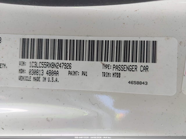 Продажа на аукционе авто 2008 Chrysler Sebring Touring, vin: 1C3LC55RX8N247926, номер лота: 44813320